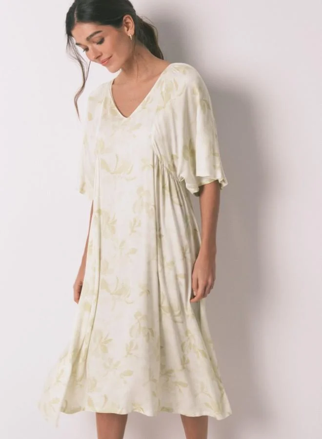women'secret  Long printed nightgown with wide sleeves for Women | Best Price UAE
